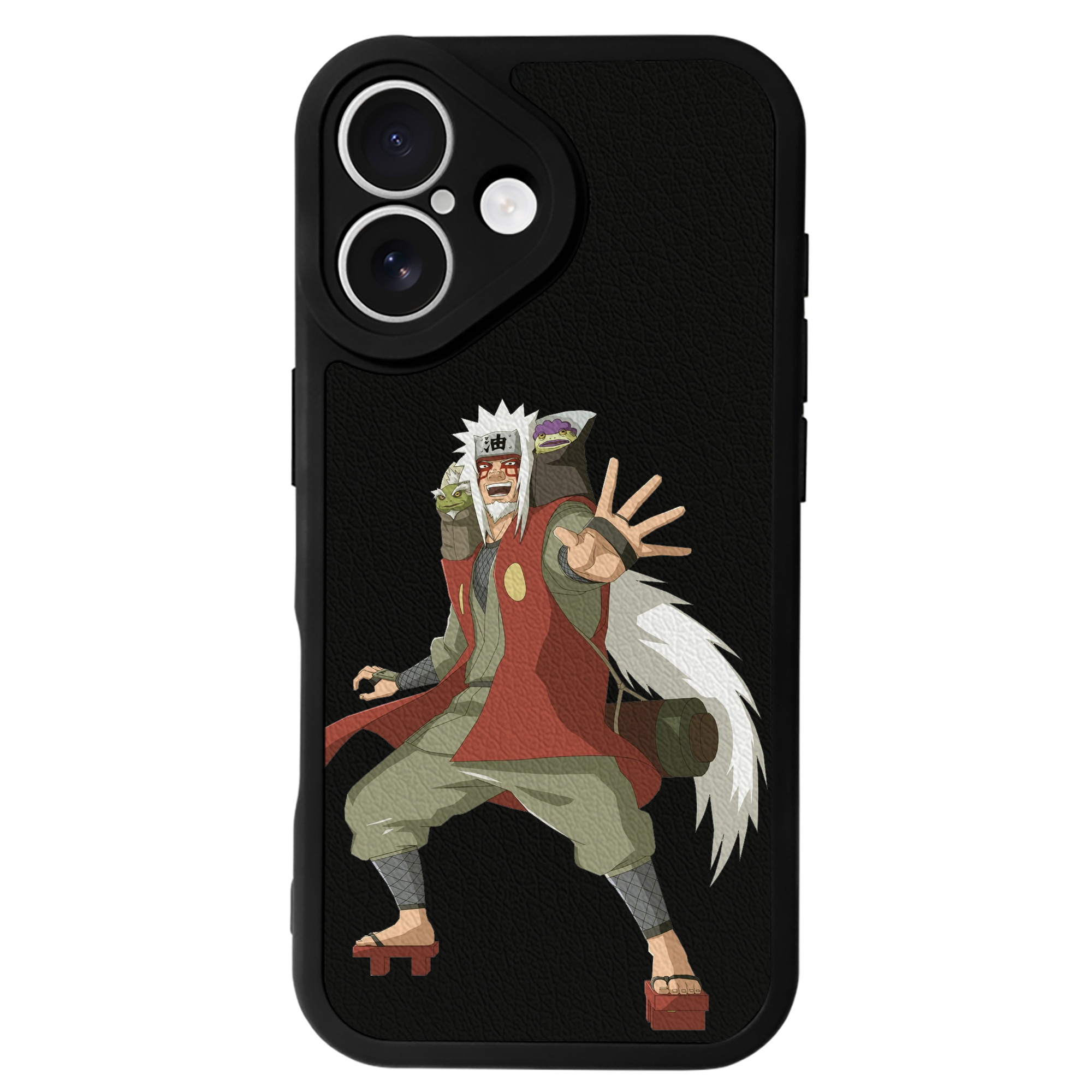（画像用） NARUTO -ナルト- 自来也（じらいや） Jiraiya 【iPhone 16シリーズ対応】シリコンスマホケース（レザー調） 材質：シリコン
